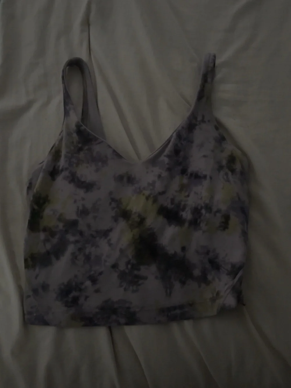lululemon athletica Tie-Dye V-Neck Cropped Tank in Lavender, Black and Olive